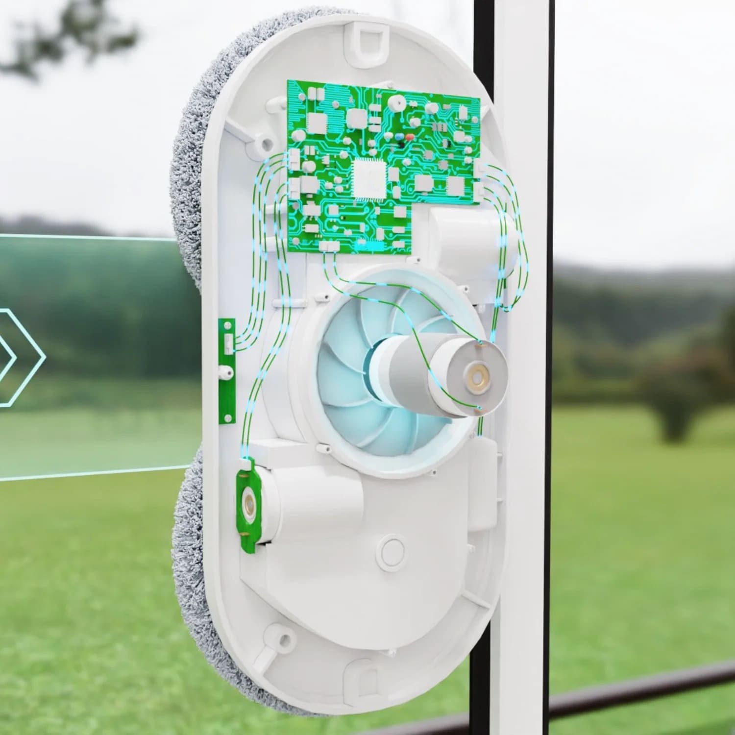 Robot lave-vitre Purenza : Aspiration puissante et silencieuse.